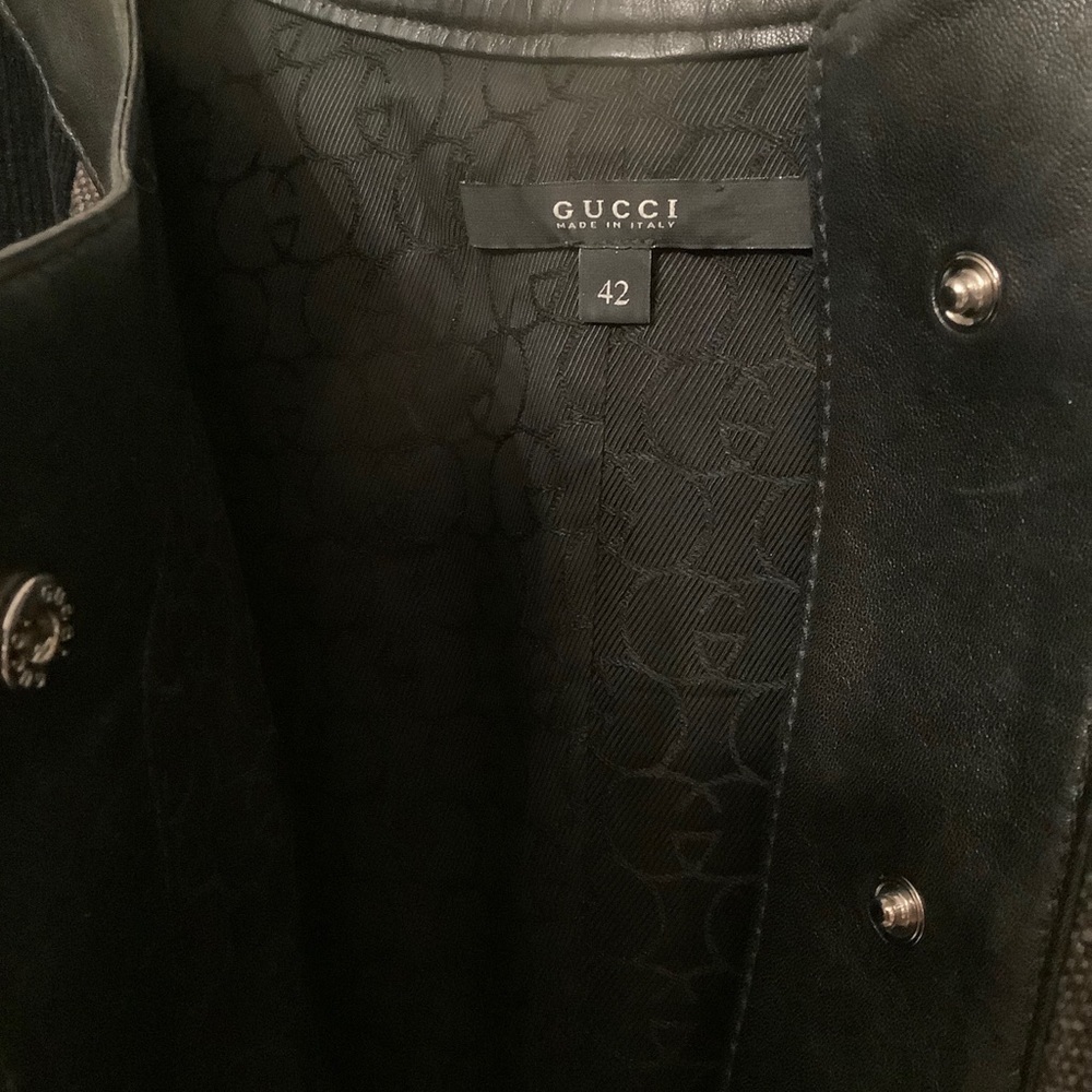 Gucci Crew Neck Mid Wool With Leather Dress​​​​​​​ - Picture 10 of 16